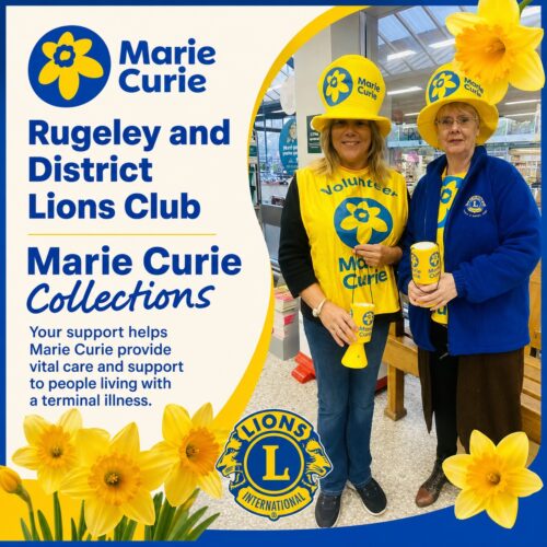 Rugeley and District Lions Collect for Marie Curie